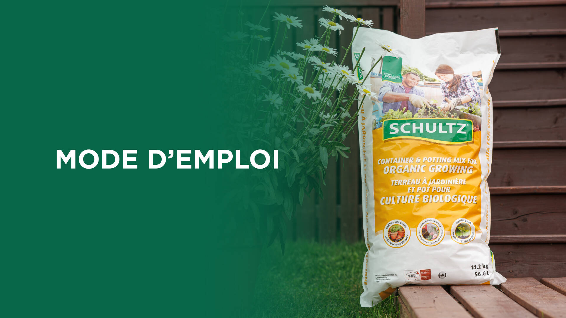 Comment utiliser le Terreau à jardinière et pot pour culture biologique Schultz