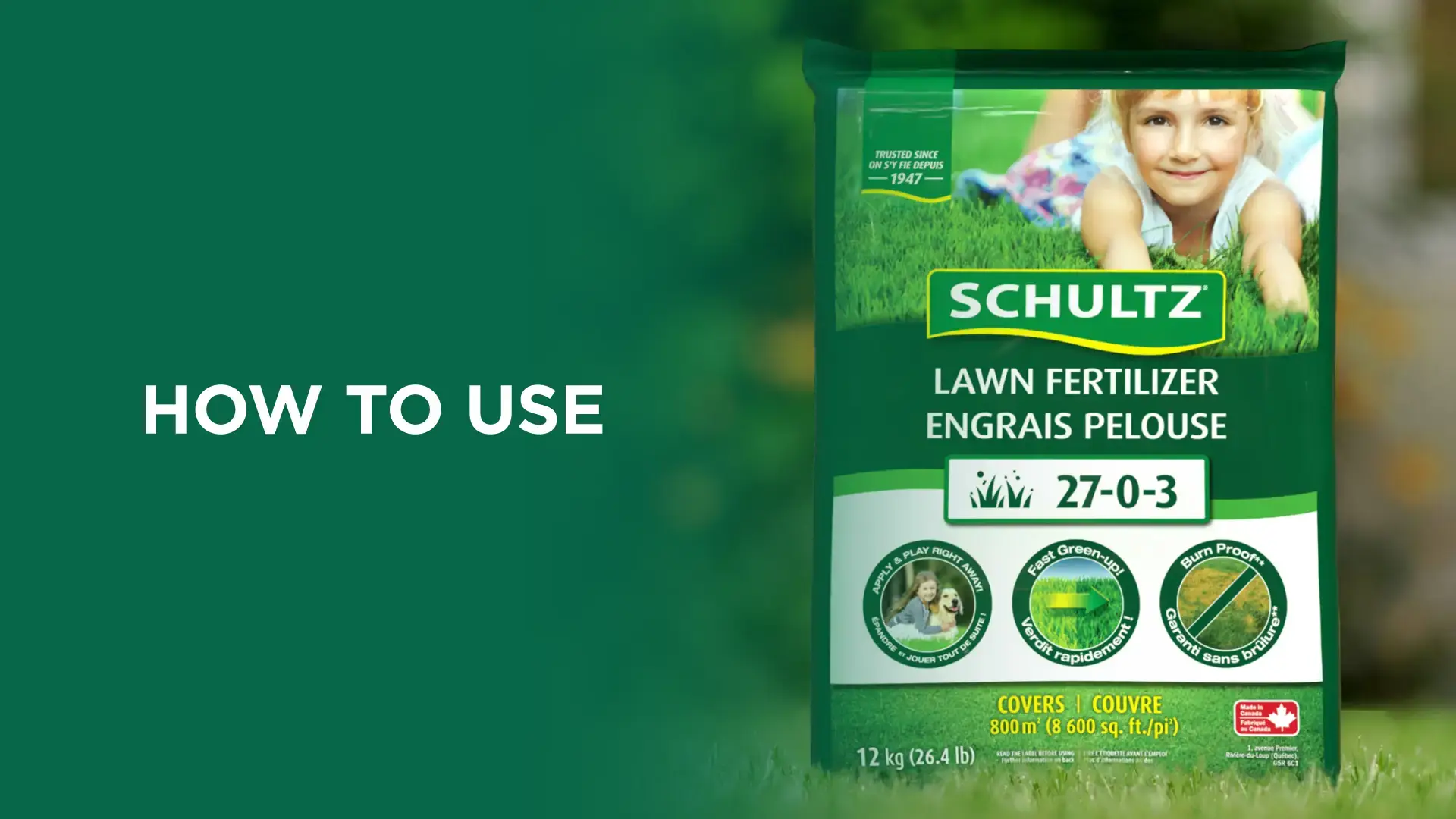 Comment utiliser l’engrais à pelouse Schultz 27-0-3